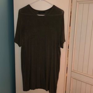 Brandy Melville Army Green T-shirt Dress